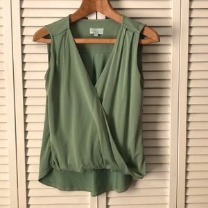 Veronica M Green Vneck Tank Top